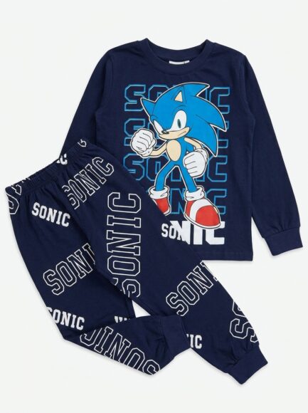 Sonic the Hedgehog Navy Blue Two-Piece Pajama Set