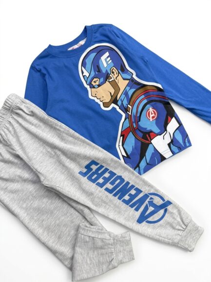 Little Super Soldier Avengers Graphic Pajama Set