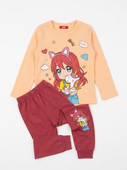 Girls' Anime Character Pajama Set