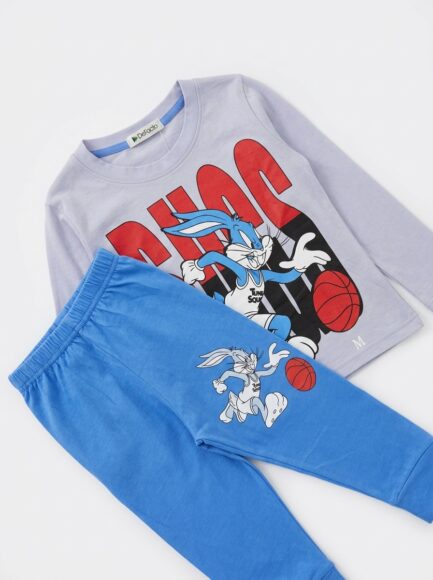 Boys' Bugs Bunny Basketball Long Pajama Set