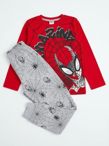 Boys' Spider-Man Spiderweb Long Pajama Set