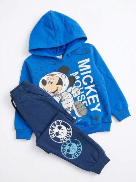Kids' Royal Blue Mickey Mouse Hoodie & Joggers Tracksuit Set