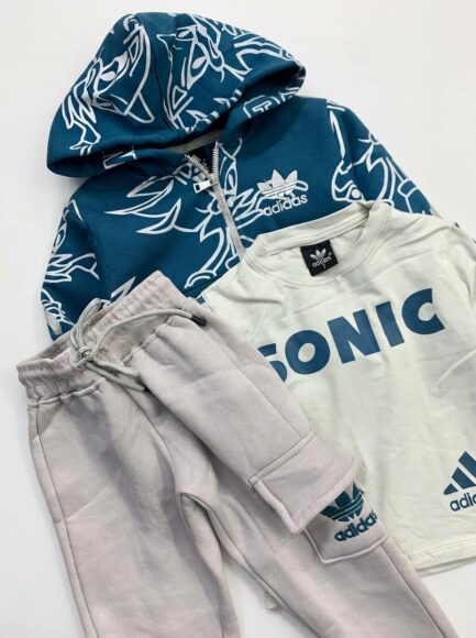 Boys' 3-Piece Zip Hoodie, T-Shirt & Cargo Joggers Outfit Set