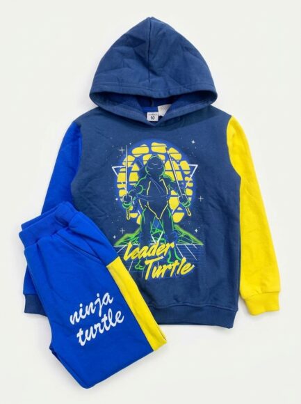 Boys' Ninja Turtles Leader Colorblock Hoodie & Joggers Set