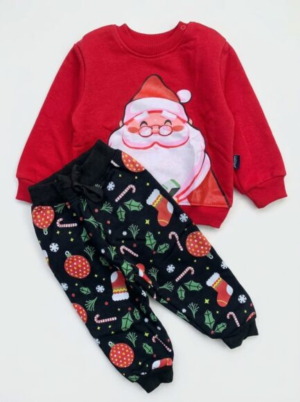 Toddler Santa Claus Holiday Sweatshirt & Pants Set