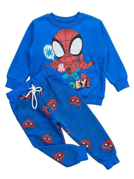 Boys' Spidey Blue Two-Piece Tracksuit Set