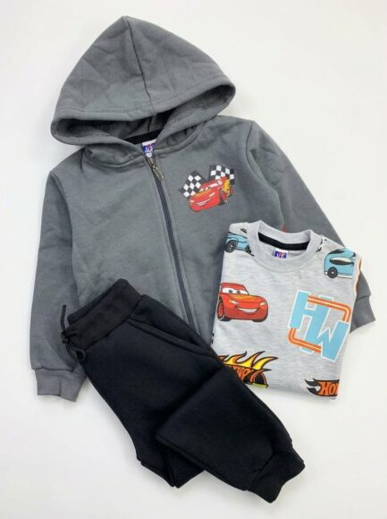Boys' Cars & Hot Wheels 3-Piece Tracksuit Set