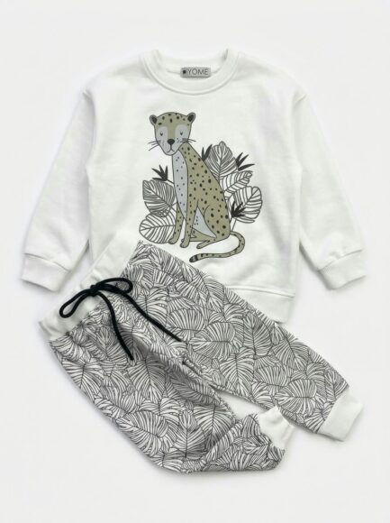 Kids' Jungle Leopard Two-Piece Loungewear Set