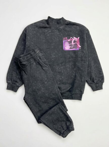 Kids' Acid-Wash Pink Panther Tracksuit Set