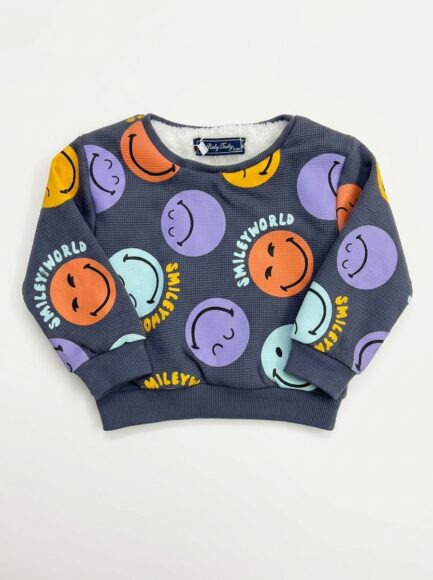 Kids' SmileyWorld Sherpa-Lined Sweatshirt