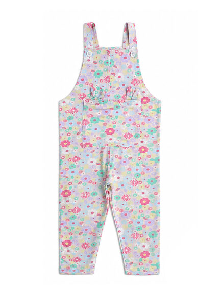Floral Patterned Kids Summer Shorts Romper