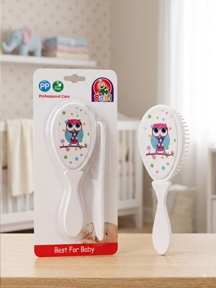 Babi Gentle Newborn Hair Care & Scalp Grooming Brush Set