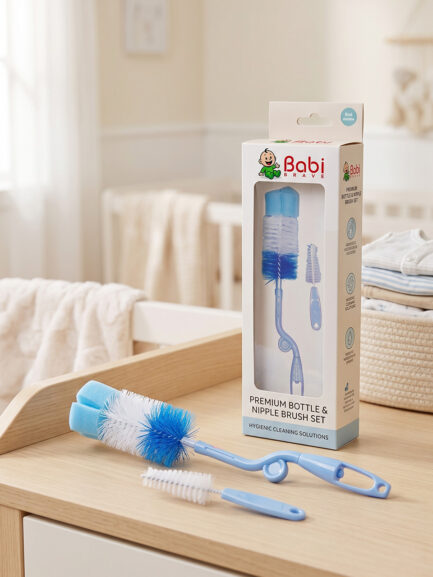 Babi 2-in-1 Baby Bottle & Nipple Cleaning Brush Set