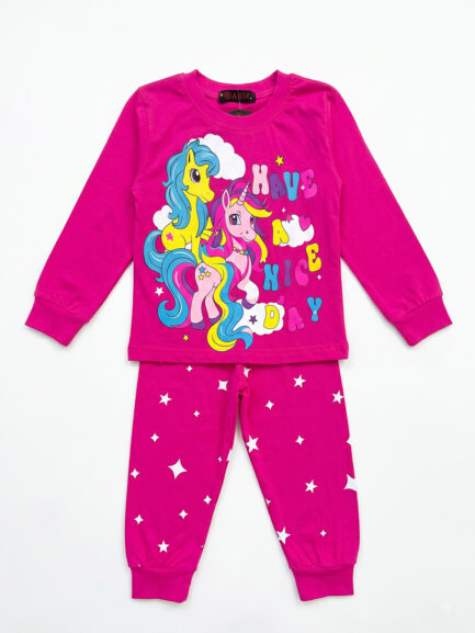 Girls' Magical Pony Hot Pink Pajama Set
